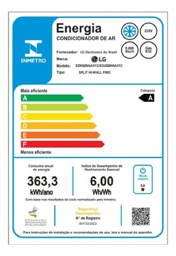 Ar-condicionado Hw LG Dual Inverter Voice +ai 9.000 Fr Branco