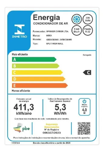 Ar Condicionado Inverter 9k Midea Air Volution Lite F 220v