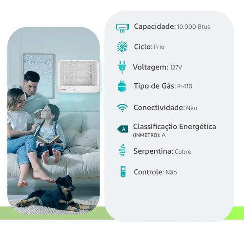 Ar condicionado janela frio branco Consul CCB10F Manual