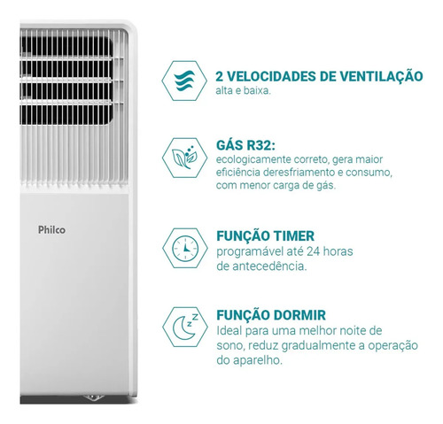 Ar Condicionado Philco Portátil 10000btus Frio Pac10fn