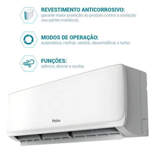 Ar Condicionado Split Hi Wall Inverter 18000 Btus Pac18fb Frio Philco 220v