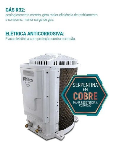 Ar Condicionado Split Inverter Philco 12000 Btus Frio 220v Branco 220v