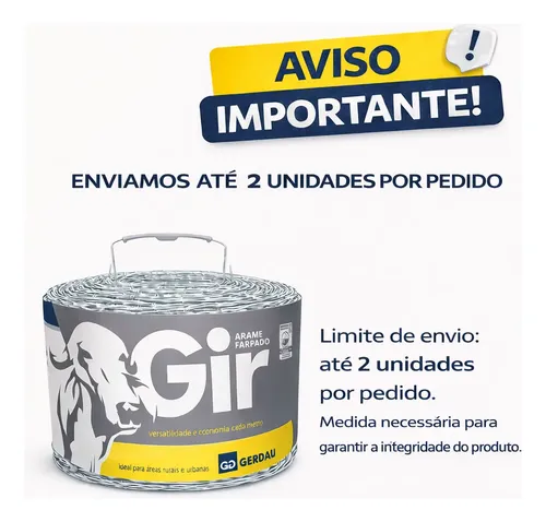 Arame Farpado Gerdau 500m Gir Alta Resistência