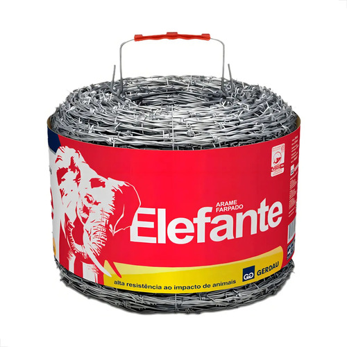 Arame farpado gerdau elefante 400 metros 400kgf diametro 22m