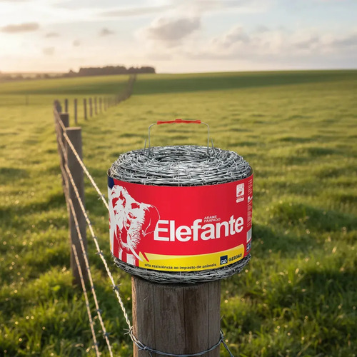 Arame Farpado Gerdau Elefante 400 Metros 400kgf Diâmetro 2.2mm