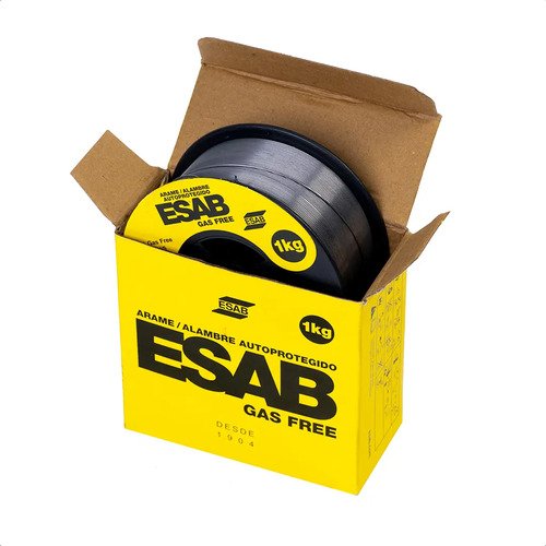 Arame Solda Mig Uso Sem Gás 0,8mm 1kg Kit 2un Esab Gas Free