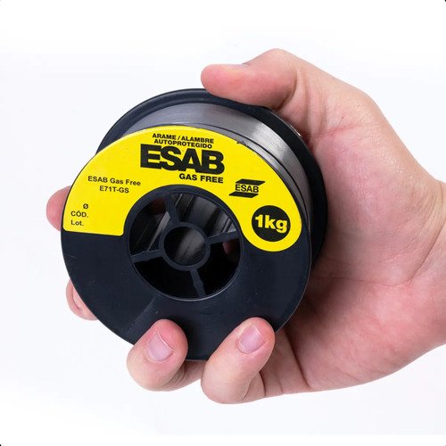 Arame Solda Mig Uso Sem Gás 0,8mm 1kg Kit 2un Esab Gas Free