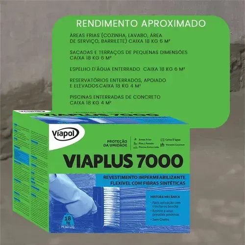 Argamassa Impermeável P/ Revestimento Viaplus 7000 Viapol