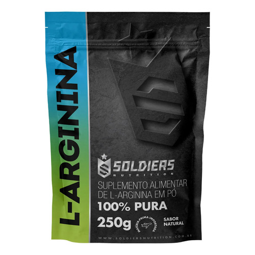 Arginina em po 250g 100 pura soldiers nutrition performance 1