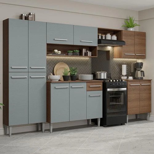 Armario cozinha completa modulada madesa emilly xa293001 bal
