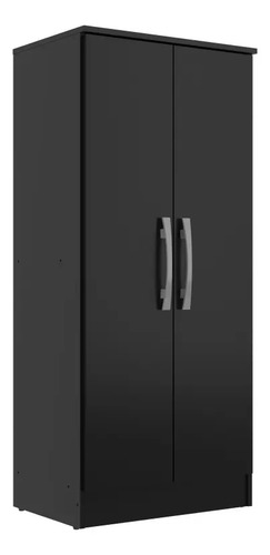 Armário Multiuso 2 Portas Preto Regente