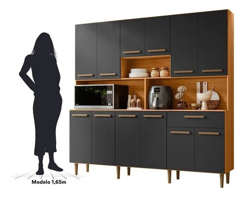Armário Para Cozinha 12 Portas 1 Gaveta Clarice Gb