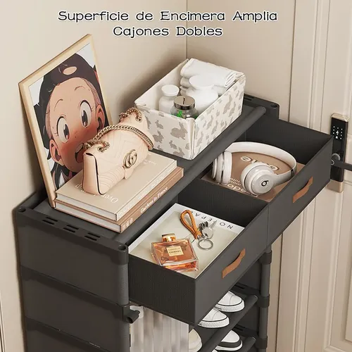 Armario Sapateira Multiuso Vertical 7 Andares Com Gavetas