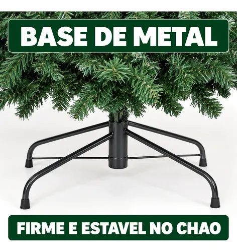 Árvore De Natal Pinheiro Canadense 2,10m 1200 Galhos Verde