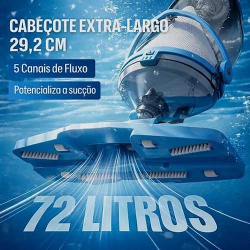 Aspirador de Piscina Automático Eurobombas Cleaner-3000 Bateria 18V Azul/Cinza