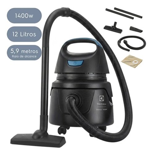 Aspirador de po e agua electrolux compacto potente 1400w fun