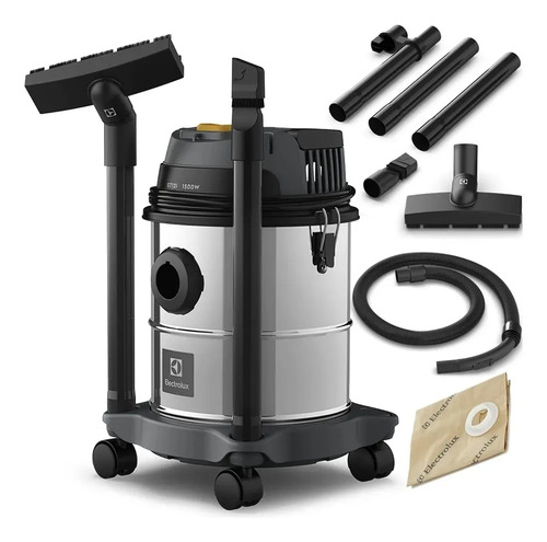 Aspirador de po e agua electrolux em inox 12l 127v gt12i