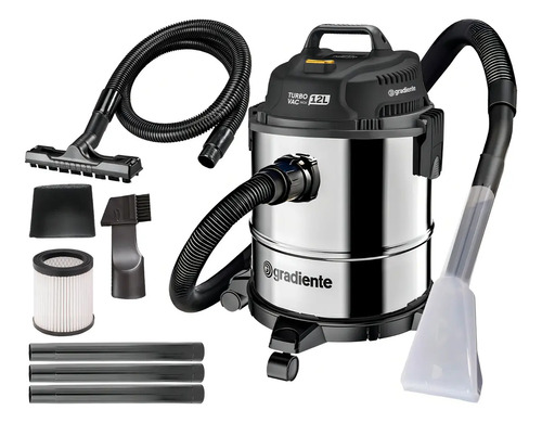 Aspirador de po e agua inox multiuso soprador com bico extra