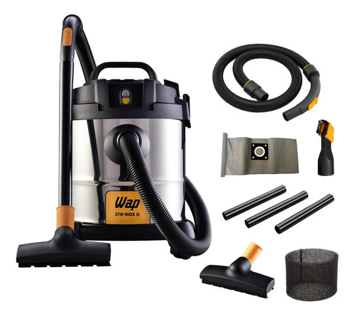 Aspirador de po e agua wap gtw inox 12 1400w com bocal de so 1
