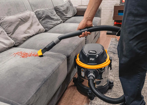 Aspirador de Pó e Água WAP GTW Inox 15 Barril 1700W com Bocal de Sopro e Acessórios