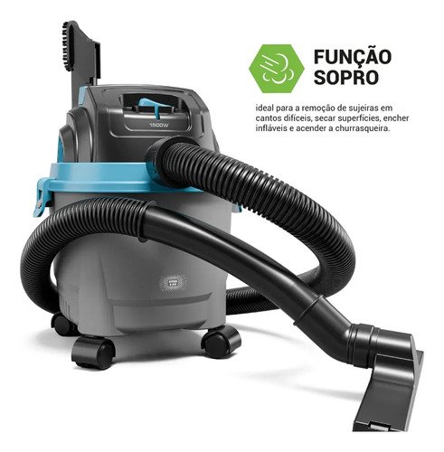 Aspirador De Po Pas08a Cinza Com Azul