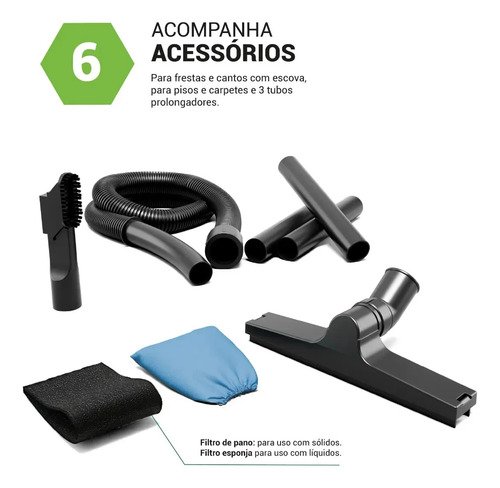 Aspirador De Po Pas08a Cinza Com Azul