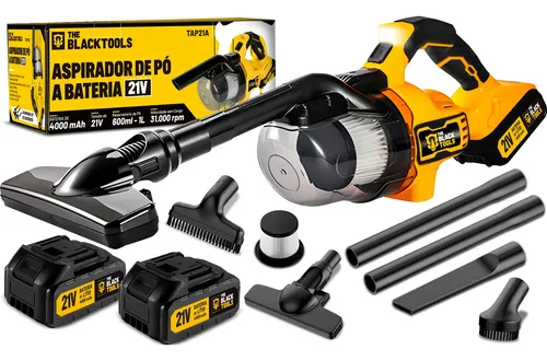 Aspirador de po sem fio 21v tipo vassoura com 2 baterias