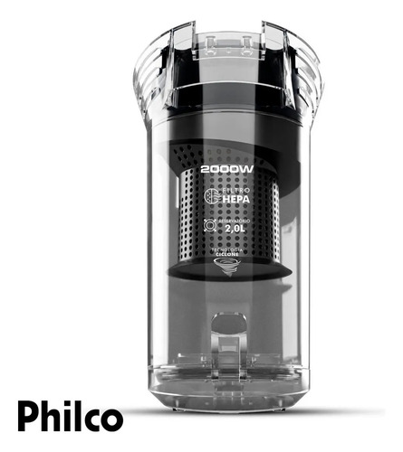 Aspirador De Pó Vertical E Portátil 2000w 2 Litros Philco