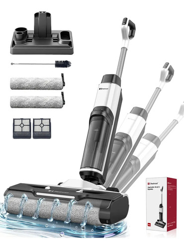 Aspirador De Pó Vertical e Sem Fio Redroad W15 Seco Úmido Aspirador Vertical Passapano 200W 910ml Branco