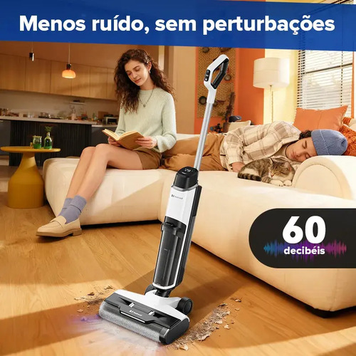 Aspirador De Pó Vertical e Sem Fio Redroad W15 Seco Úmido Aspirador Vertical Passapano 200W 910ml Branco