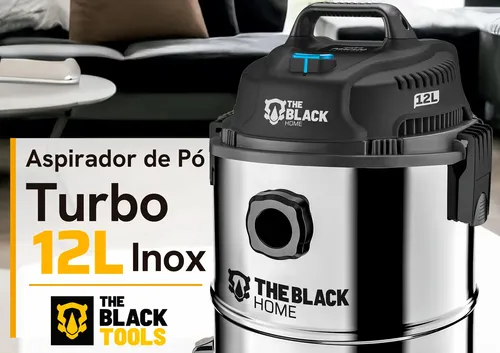 Aspirador Pó Água Inox Turbo 1200w 12 Litros + Bico Extrator