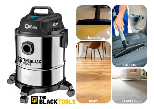 Aspirador Pó Água Inox Turbo 1200w 12 Litros + Bico Extrator
