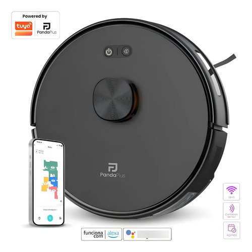 Aspirador robo inteligente mapeamento a laser app panda plus