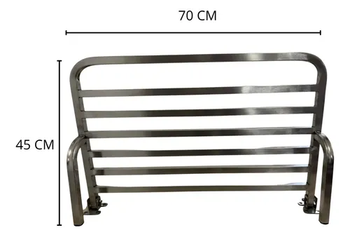 Assento Articulado 45x70cm Para Banheiro Em Inox 304 Prata