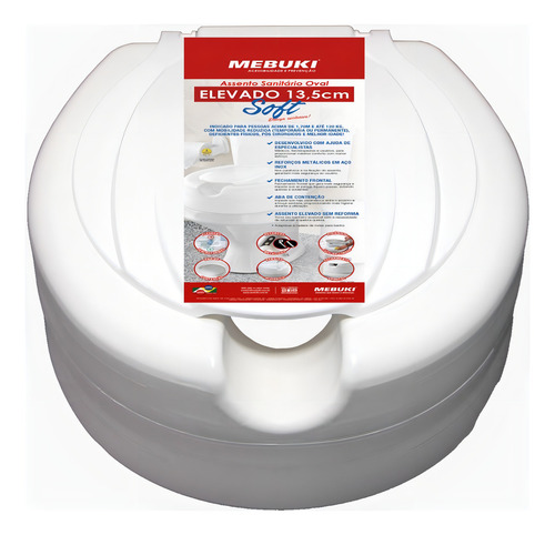 Assento elevado sanitario c tampa 135 cm mebuki