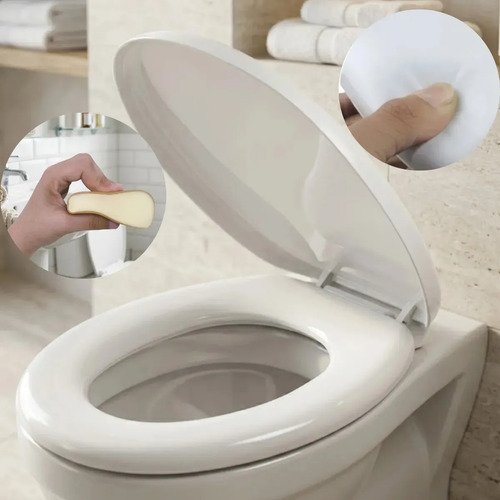 Assento sanitario almofadado com tampa de vaso banheiro univ