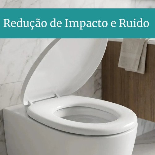 Assento Sanitário Almofadado Com Tampa De Vaso Banheiro Universal Oval Pítia