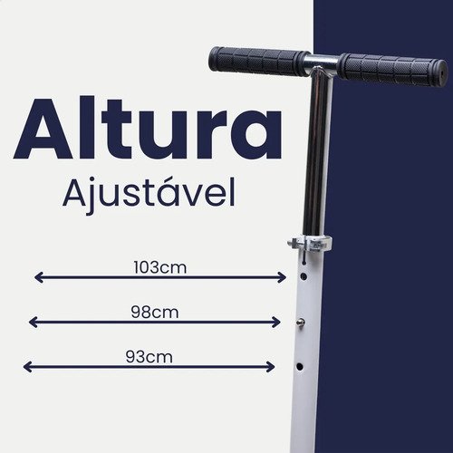 Atentu patinete infantil menina menino adulto adolescente dobrável cor branco