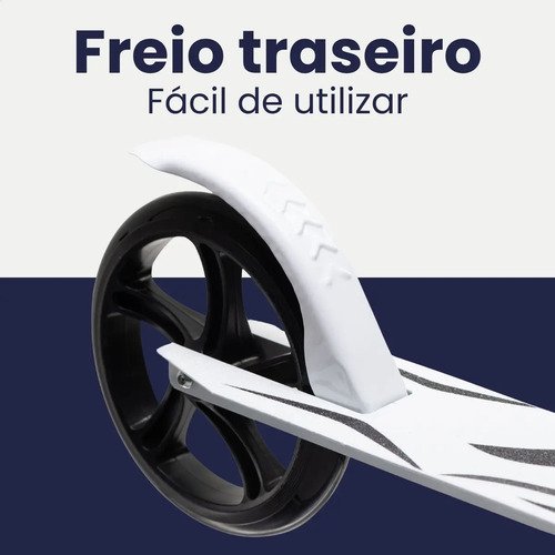 Atentu patinete infantil menina menino adulto adolescente dobrável cor branco
