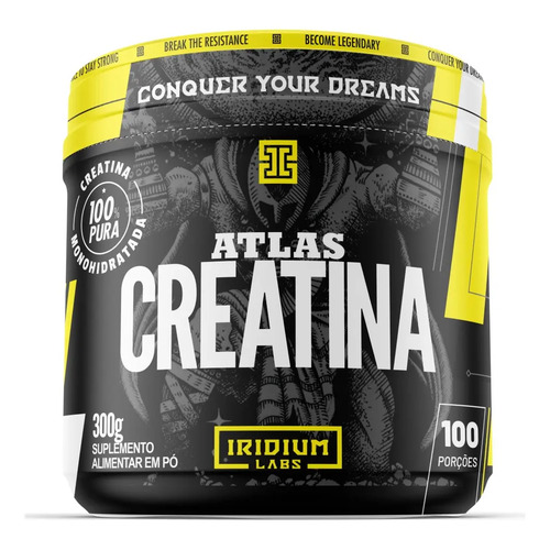 Atlas creatina 300g sabor sem sabor