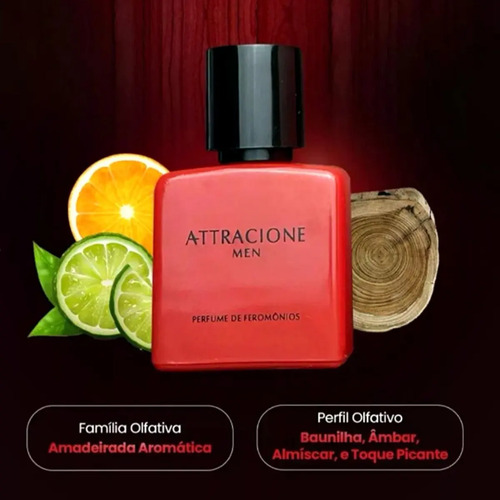 Attracione Men perfume Masculino Com Feromônios Ativados 25 mL