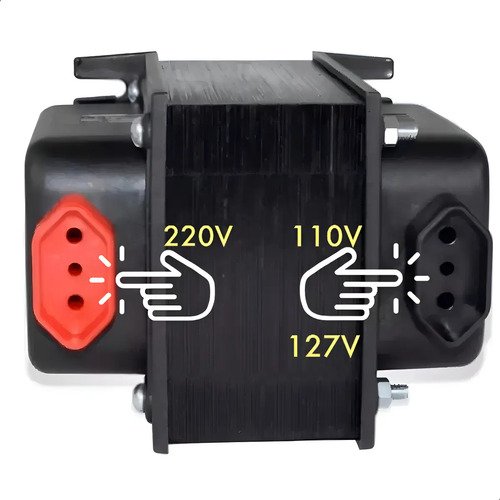 Auto Transformador 5000va Bivolt 110 220 E 220 110 Para Ar até 12000btus, Microondas, Air Fryer, lava roupas impressora geladeira Conversor de voltagemMax Amper