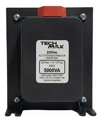 Auto Transformador 5000VA Bivolt 2000W Techmax para Eletrodomésticos e ar condicionado até 12000 btus