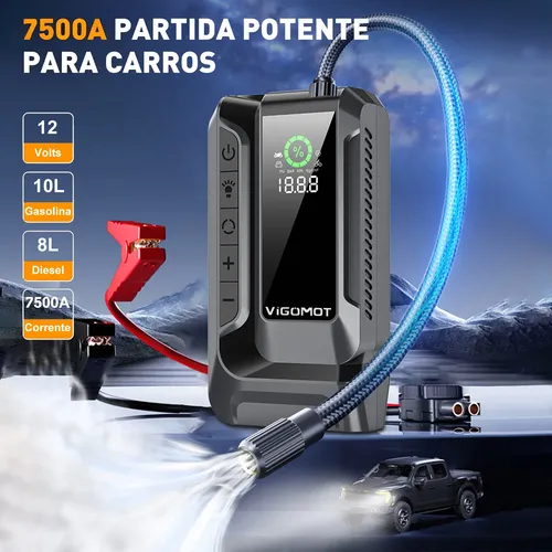 Auxiliar De Partida Bateria Carro Compressor Ar Emergência
