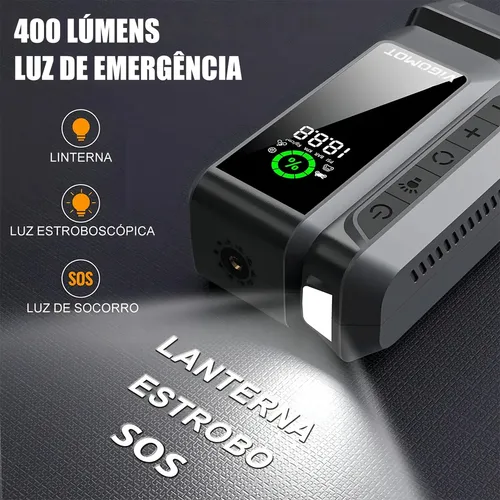 Auxiliar De Partida Bateria Carro Compressor Ar Emergência