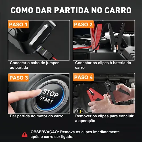 Auxiliar De Partida Bateria Carro Compressor Ar Emergência