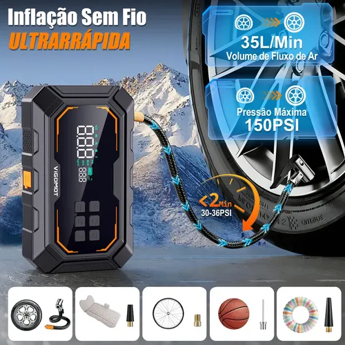 Auxiliar Partida Bateria Compressor Ar Automotivo Vigomot