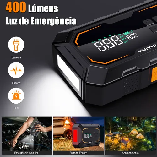 Auxiliar Partida Bateria Compressor Ar Automotivo Vigomot