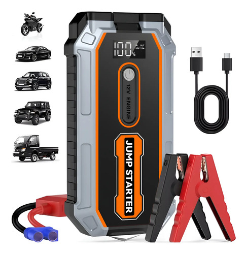 Auxiliar partida bateria portatil 1200a carro moto