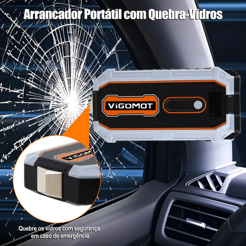 Auxiliar Partida Bateria Portátil 1200a Carro Moto